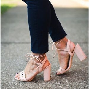 Blush pink sandals